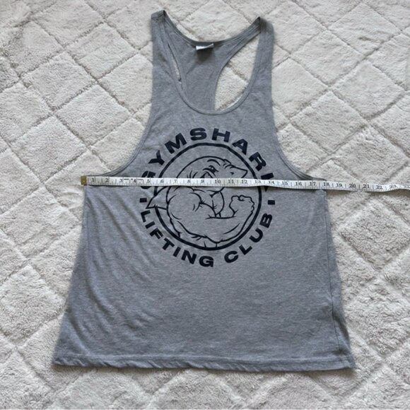 Gymshark | Light Gray Marl Legacy Stringer Muscle Tee | Size Small - Picture 6 of 7